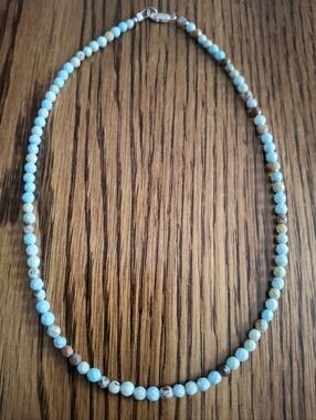 Necklace Hubei Turquoise Faceted Beads 16" long 4mm